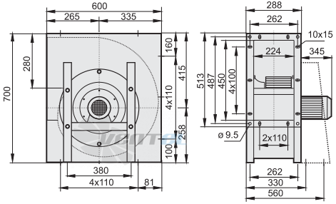 Rosenberg ERND 355-4 R - описание, технические характеристики, графики